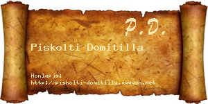 Piskolti Domitilla névjegykártya